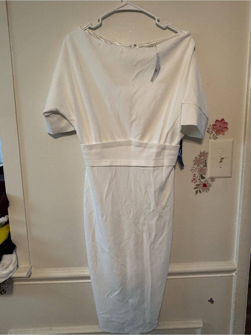 New York & Company White Midi Sheath Dress